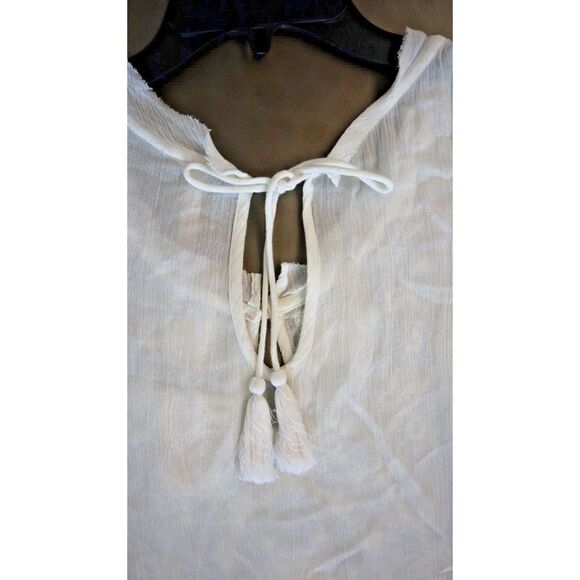 Anthropologie RAGA Women's Sz S White Sheer Love Short Dress - Picture 11 of 12